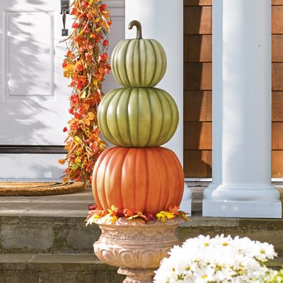 Three-stack Pumpkin Topiary