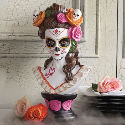 Dia de outlets los muertos statue/head bust