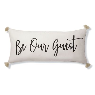 Be Our Guest Lumbar Pillow | Grandin Road
