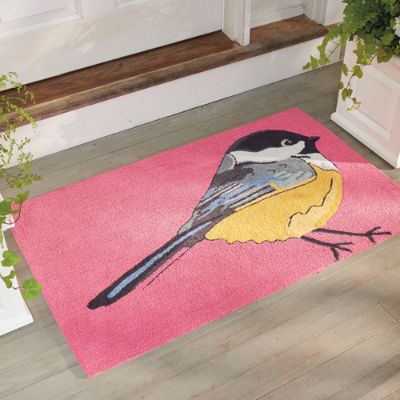 Chickadee Hooked Door Mat | Grandin Road