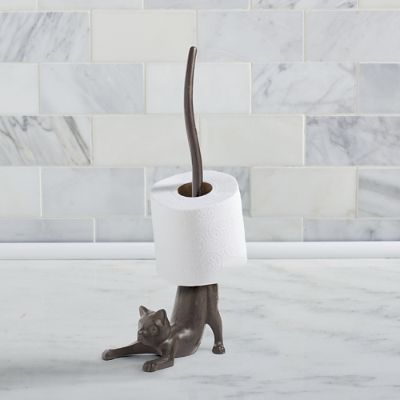 cat toilet paper holder