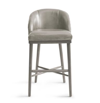 Augusto Quilted Bar Counter Stool, Grey Bar Stools With Backs And Arms
