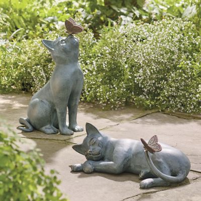Clowder Of Cats Garden Statues, Cat Garden Sculpture
