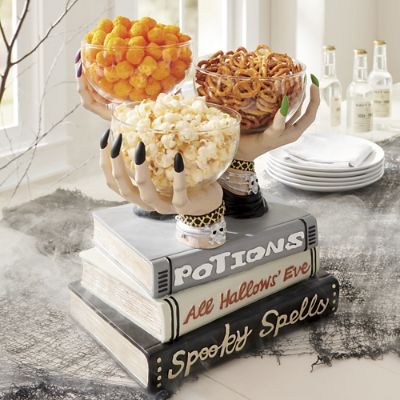 Witch Hands Snack Bowl Stand | Grandin Road
