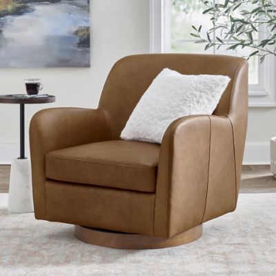 Landry Leather Swivel Chair