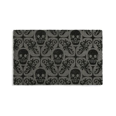 Skull Damask Coir Door Mat | Grandin Road