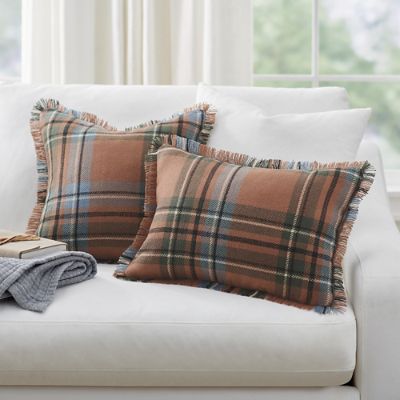 Fall plaid throw pillows hotsell