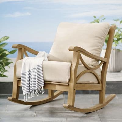 Sarasota Teak Outdoor Rocking Chair | Grandin Road