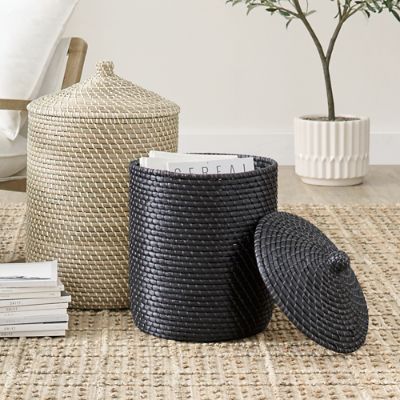 【定価￥19440 】nostalgia Square basket bag Square Low Kubu Wicker Shelf Basket | The Basket Lady