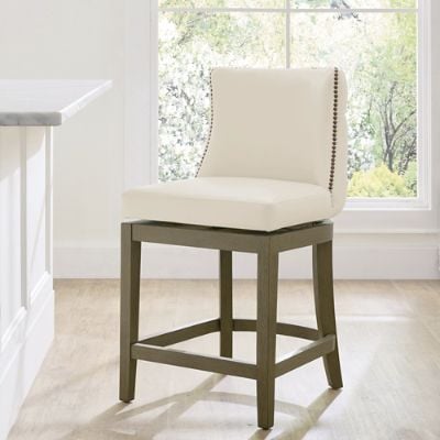 Kennedy Swivel Tufted Bar & Counter Stool | Grandin Road