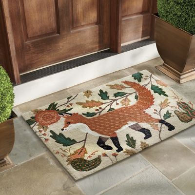 Fredrick Fox Hooked Door Mat | Grandin Road