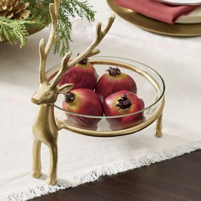 Global Design Reindeer White/Gold hotsell Bowls