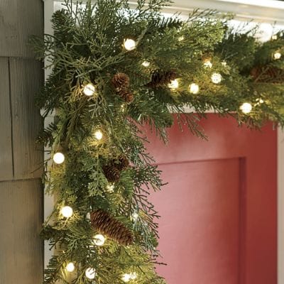 Holiday Glow Cordless Garland | Grandin Road
