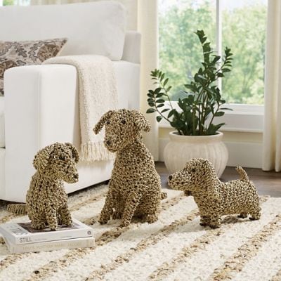 Handcrafted Seagrass Dog | Grandin Road