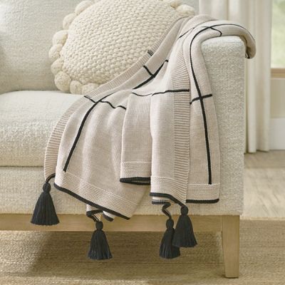 Zadie Knitted Cotton Throw | Grandin Road