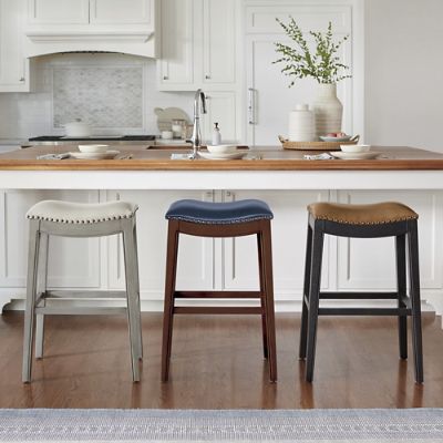 Julien Bar Counter Stool Grandin Road, Leather Saddle Seat Counter Stools