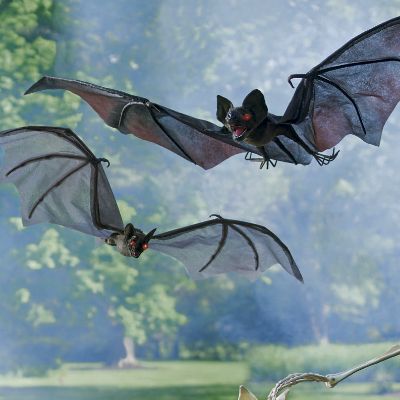 Halloween Bats with Flashing Eyes, Set of Three | Grandin Road