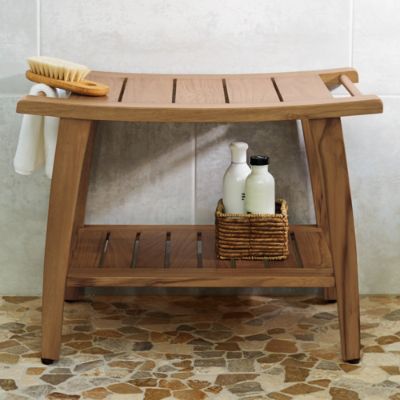 Teak Shower Bench | Grandin Road