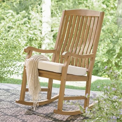 All Natural Teak Rocking Chair, Teak Outdoor Furniture Rocking Chair