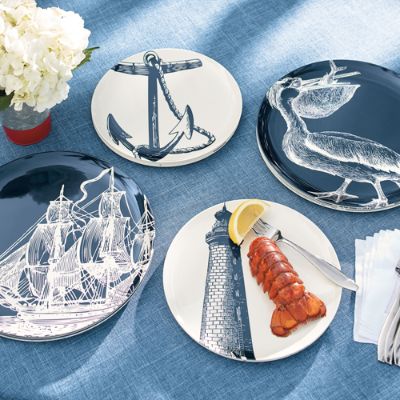 Nautical melamine dinnerware best sale