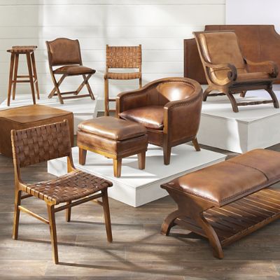Grandin road leather chair discount