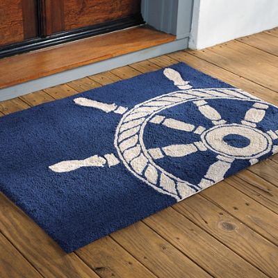 Ships Wheel Outdoor Door Mat Grandin Road