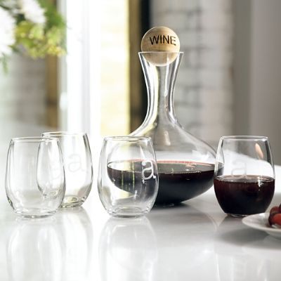 Personalized Wine Decanter & Glass Set Grandin Road