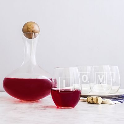 Love Letters Decanter Set Grandin Road