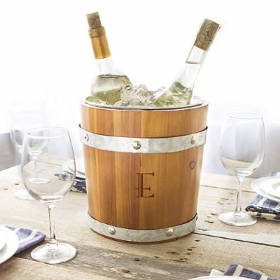 Personalized Rustic Ice Bucket Grandin Road