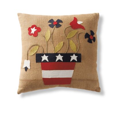 Americana Flower Pot Pillow Grandin Road