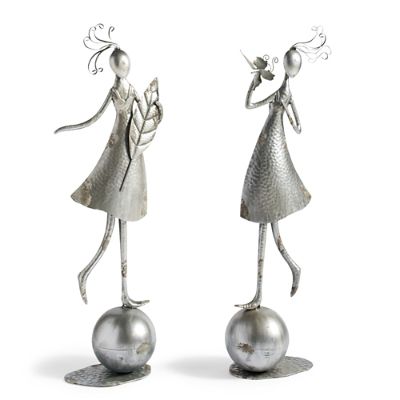 Dancing Garden Girl Outdoor Statues Grandin Road