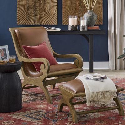 Augusto chair and discount ottoman