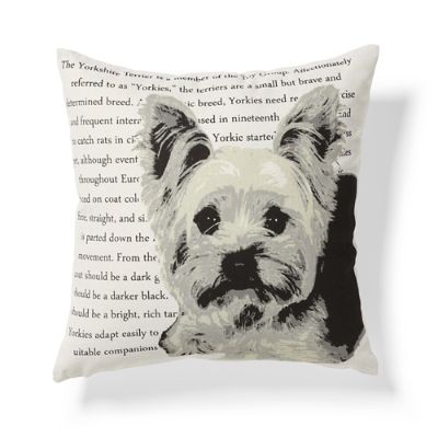 Yorkie Heritage Throw Pillow Grandin Road