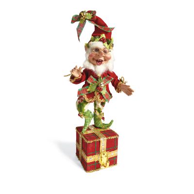 Christmas 3D Elves Stocking Holders For Mantle, Set Of 4 Hand-Painted