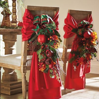 Set of Four Belmont Chair Swags Grandin Road