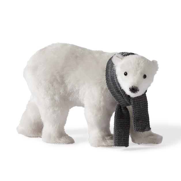 Walking Polar Bear with Scarf | Grandin Road Walking Polar Bear with Scarf | Grandin Road