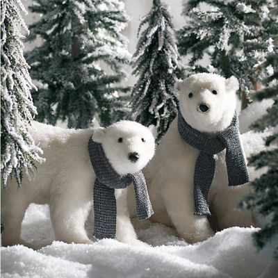 Walking Polar Bear with Scarf | Grandin Road