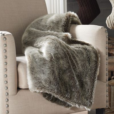 Faux Fur Throw Grandin Road