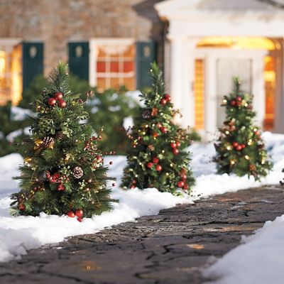 Set of Two Mackinley Cordless Pathway Trees Grandin Road