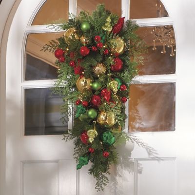 Cordless Holly Jolly Swag Grandin Road