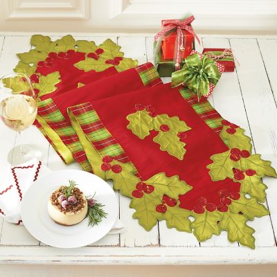 Plaid Holly Runner Grandin Road