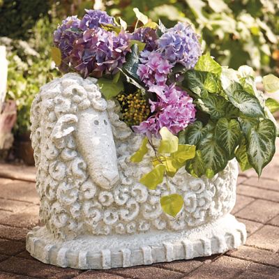 Sitting Sheep Planter Grandin Road