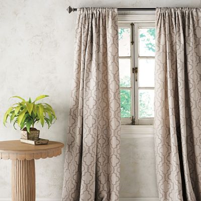 Devon Tile Quatrefoil Curtain Panel Grandin Road