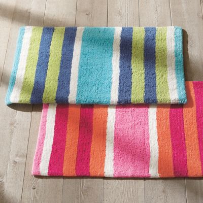 Multi Stripe Bath Rug Grandin Road