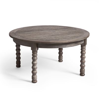 Meridian Round Coffee Table in Weathered Grey Grandin Road