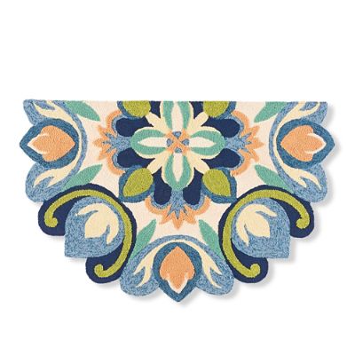 Flora Half Round Outdoor Mat Grandin Road