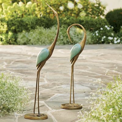 resin crane statues