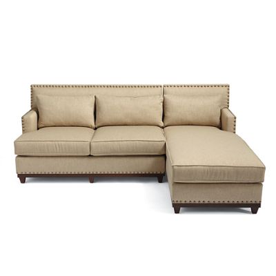 Adaline RightFacing Sectional Sofa in Sandstone Grandin Road