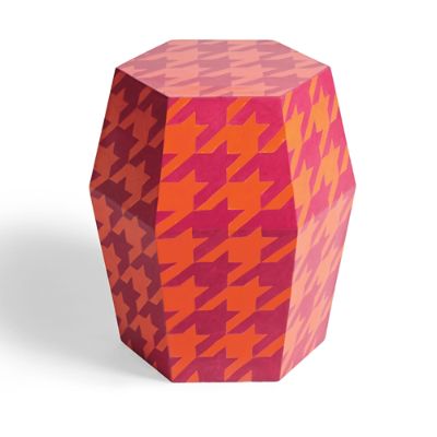 Houndstooth Garden Stool Grandin Road