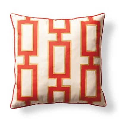 Oversized Midcentury Link Throw Pillow in Bright Red Grandin Road